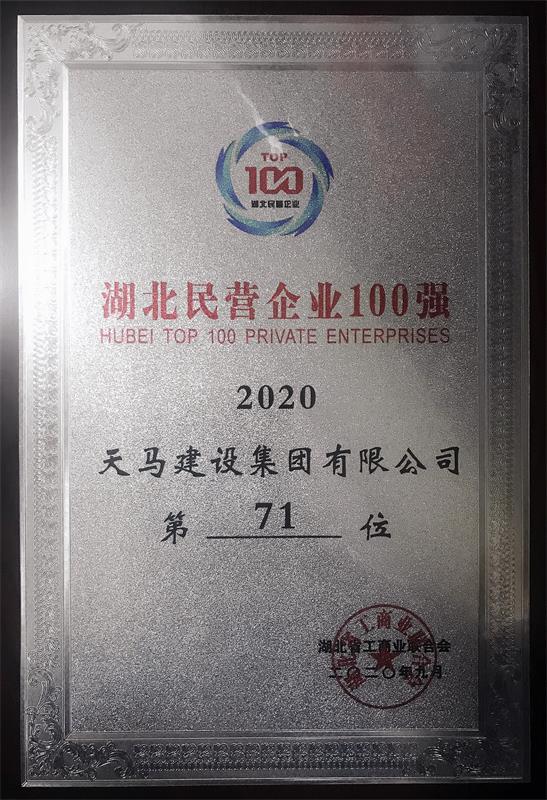 2020湖北民營(yíng)企業(yè)百強(qiáng)